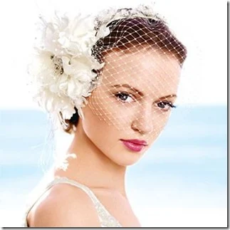 elegante peinado para boda con velo blanco 2012