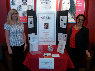 Barb Girson, Owner of My Sales Tactics
Display Set Up at Bank