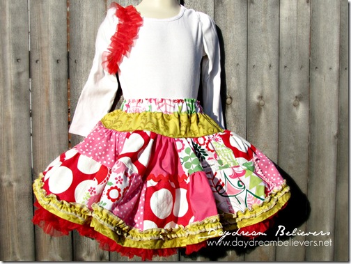 the bees knees christmas pettiskirt with chiffon ruffle top handmade the bees knees christmas pettiskirt with chiffon ruffle top handmade