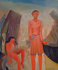 Souvenirs, acrylique sur toile, 30 X 36 po., 2002
