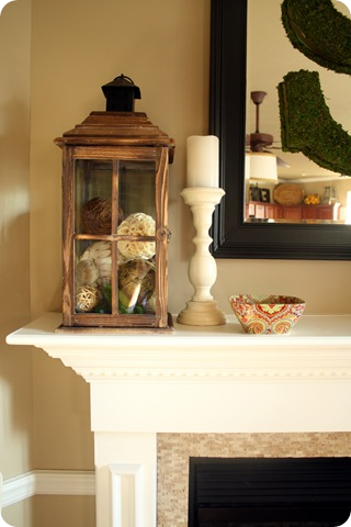 spring mantel decor