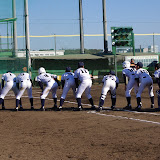 相手は　昨年の準優勝チーム。　気を引き締めて　いざ　出陣