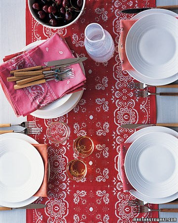 Just right for the Fourth of July -- this bright red, rugged bandanna-print table runner.
<http://www.marthastewart.com/photogallery/patriotic-crafts#slide_29> Just right for the Fourth of July -- this bright red, rugged bandanna-print table runner.
<http://www.marthastewart.com/photogallery/patriotic-crafts#slide_29>