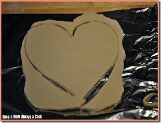 heart shaped pizza dough