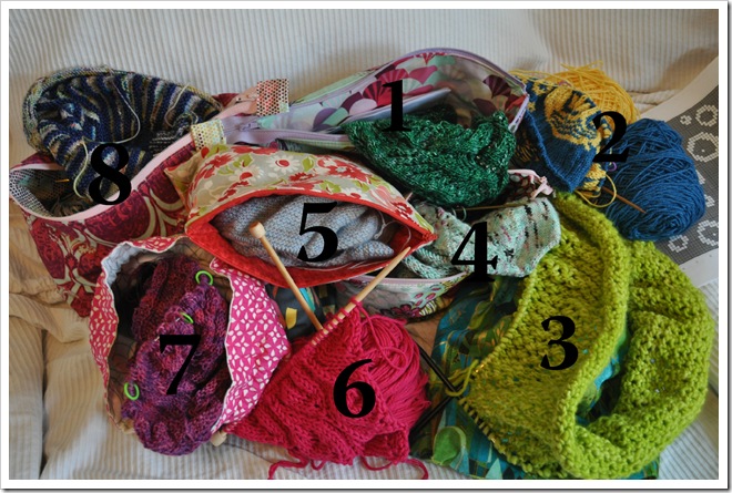 knitting wips with numbers
