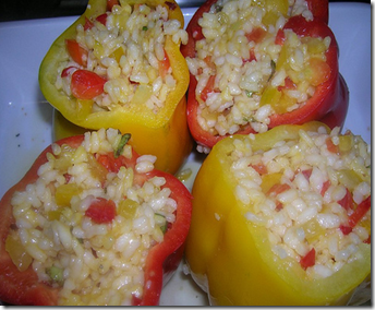 Peperoni ripieni al riso 