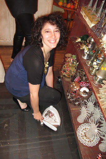 And guess who cleaned it up! Playing with beautiful ornaments can be a tricky business.
