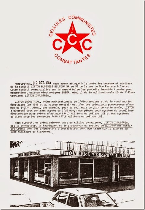 CCC communiqué octobre 1984 page 1
