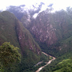 The Urubamba river valley.  Machu Picchu begins on the right with those terraces.