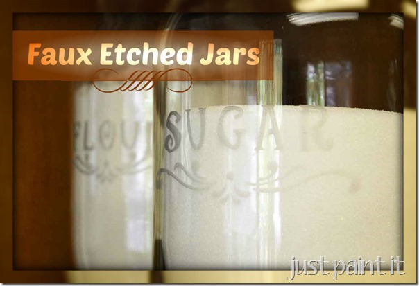 Faux Etched Jars DIY