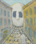 175 - Art Gallery - 2007<br />
46 x 38 - Sable et aquarelle sur toile