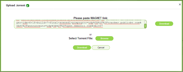 Upload torrent file