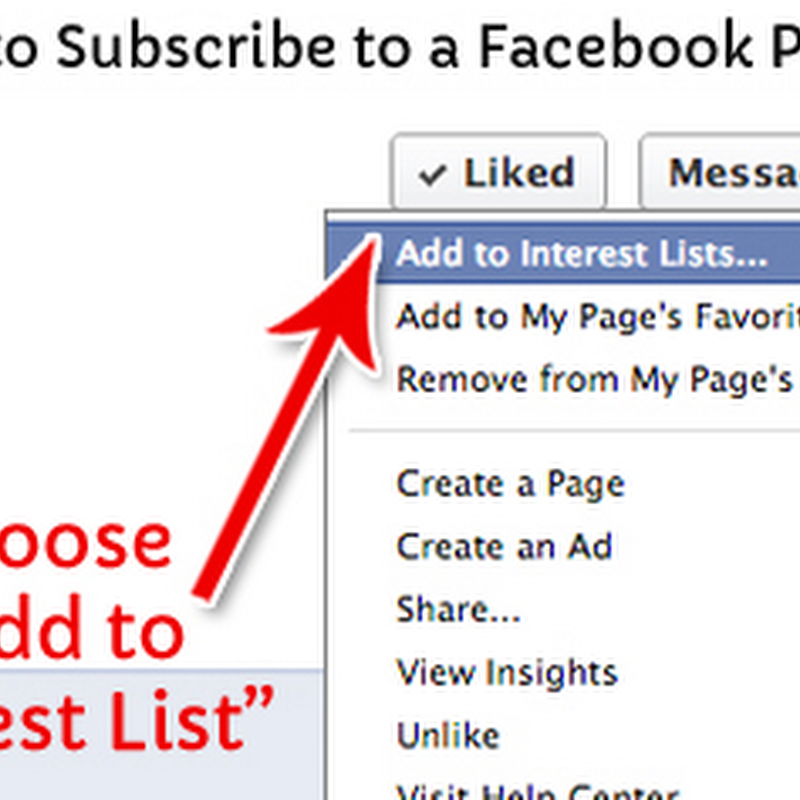 How to Use Facebook Interest Lists to Follow Pages