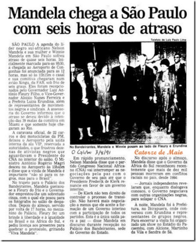 Jornal Mandela em São Paulo