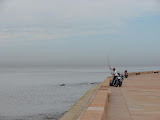 Pescando en La Rambla