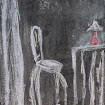 '
"At the Bistro 2", Monoprint/pastel