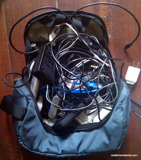 gear, batteries and cords