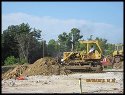 The remains of the building is covered over with dirt from the "Hill at the High School Football Field". The remains of the building is covered over with dirt from the "Hill at the High School Football Field".