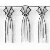 tuxedo goblet pleat