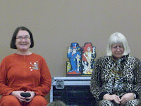 Tina Rohde and Colleen Shaskin with the Wonder Weavers