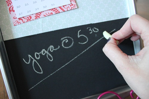 DIY Magnetic Chalkboard Organizer From Cookie Sheet