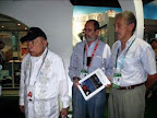 Comandante Tomás Borges de Nicaragua, Ramón de Isequilla y Ricardo Weiss en presentación de Destino Punta del Este en la Expo Universal de Shanghái