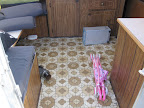 I'm thinking it's original flooring. We were even given the inverter, not sure if I'll ever test that bad boy out.