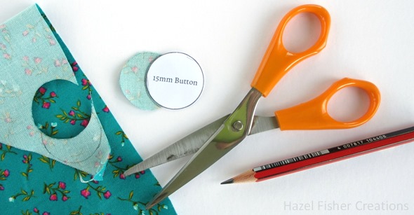 Fabric Cover Button diy tutorial 3