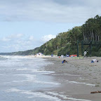 ...następne wejście na plaże w Łukęcinie, na horyzoncie już namiot i wreszcie trochę odpocznę. Od tego miejsca zaczyna się plaża strzeżona.