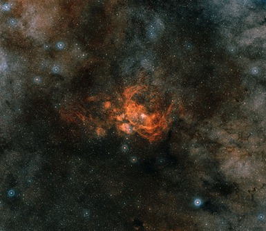 visão de campo amplo na região da NGC 6357