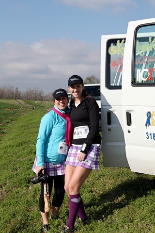 Photos of the Girls on the Geaux running the Mississippi River levee during the Rouge-Orleans ultramarathon relay on Feb. 11-12, 2012.
