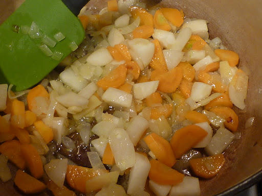 Vegetables sauteing