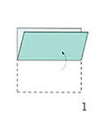Fold square into a cone following these steps: Fold in half from bottom to top. Fold square into a cone following these steps: Fold in half from bottom to top.
