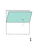 Fold square into a cone following these steps: Fold in half from bottom to top. Fold square into a cone following these steps: Fold in half from bottom to top.