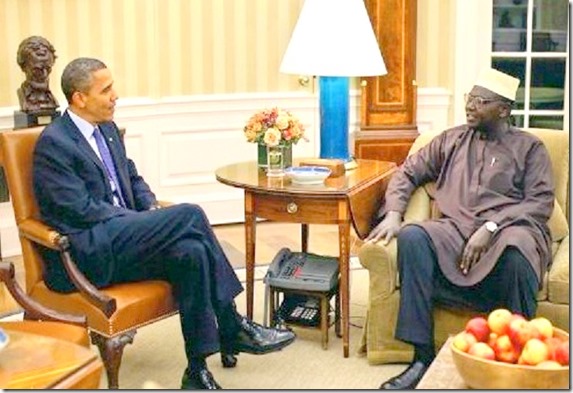 Barack & Malik Obama in Oval Office