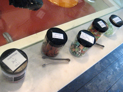 Every day they put out samples.  I absolutely loved the Mango Chile candies - I've never had anything like it!