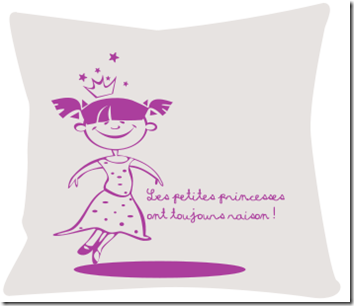 coussin design princesse