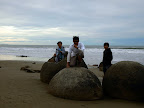 The trio and the stone