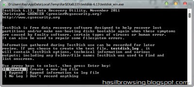 test disk screenshot 1