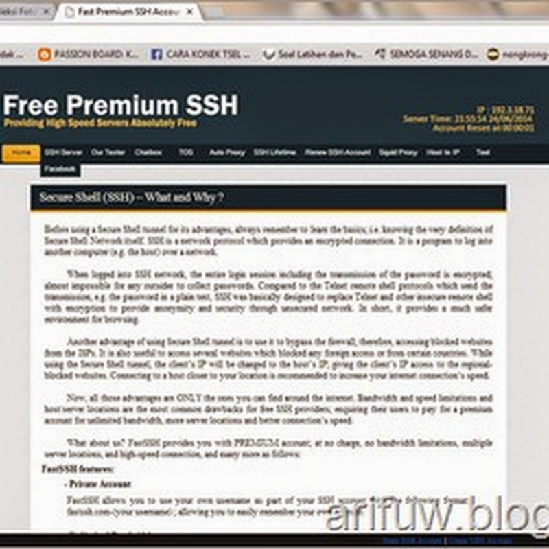 Cara Membuat Akun SSH sendiri gratis