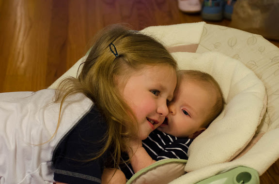 Sam loving on her brother