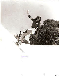 Robin cutting a turn at El Cajon Skate Park.
