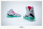 nike lebron 9 ps elite grey candy pink 9 44 sneakerbox LeBron 9 P.S. Elite Miami Vice Official Images & Release Date