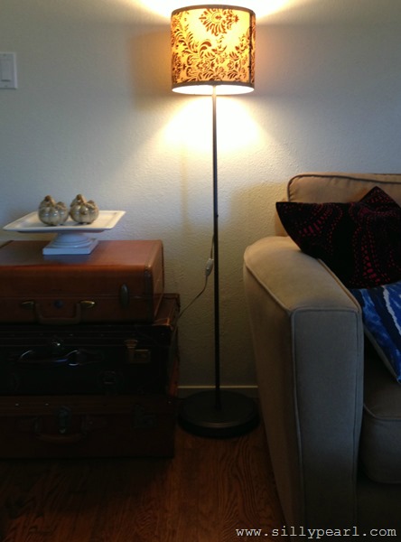 Torchiere Lamp to Drum Shade Floor Lamp - The Silly Pearl Torchiere Lamp to Drum Shade Floor Lamp - The Silly Pearl