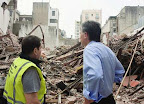 Imagen del derrumbe del edificio ubicado en pleno centro porteño, en noviembre de 2011. Gentileza: Google
