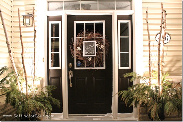 Winter white entryway from Setting for Four #decor #entryway