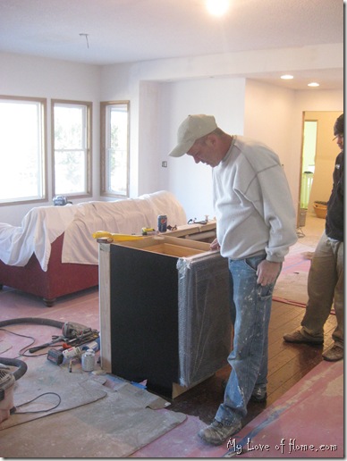 black kitchen cabinet