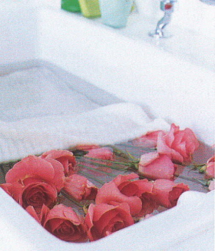 If flowers look limp, submerge them in a bath of cool water, and cover the stems with a towel. They will absorb water through their pores, helping them plump and revive. To keep them submerged, tie them together and attach an anchor, like fishing weights. (The Best of Martha Stewart Living -- Arranging Flowers)