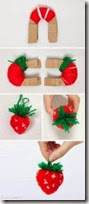 how to strawberry pompom