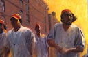Slab Boys (gang of Four) 18 X 28 oil on linen